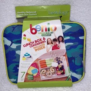 NWT bento lunch box set camouflage sharks